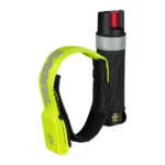 Security Equipment Corporation Sabre Runner Pepper Gel, black canister with neon reflective hand strap
