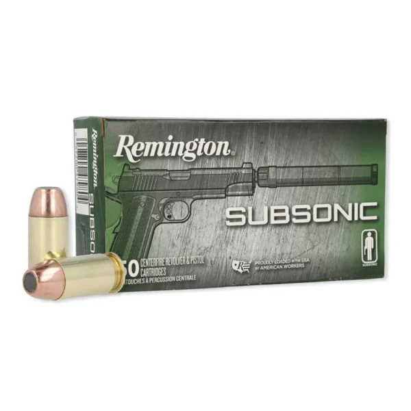 Remington Arms Co. Inc. Remington Subsonic Handgun Ammunition .45 Auto 230gr FNEB 830 fps 50/ct