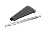 CMMG Receiver Extension and Stock Kit A1 AR15 black stock with exposed spring and metal rod