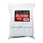 KleenBore Bore Cleaning Patches, clear bag of white square patches with red and black label