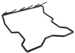 AOB Lockdown 6 Handgun Muzzle Rack, black wire rack viewed at an angle