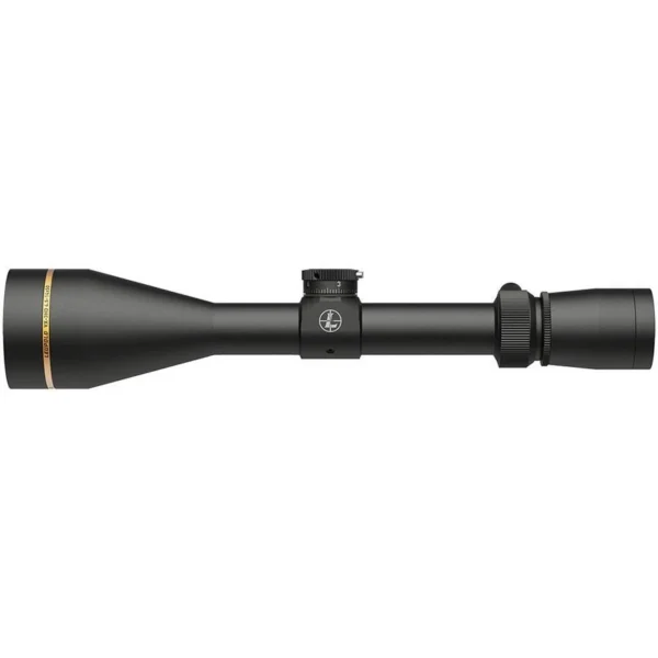 Leupold VX-3HD Rifle Scope, left-side view in matte black with large objective bell and turret