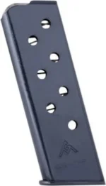 MEC-GAR Beretta 950 Jetfire Magazine, blued steel, angled side view with witness holes
