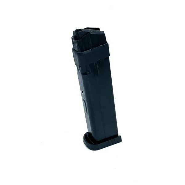 Promag Handgun Magazine for Glock 43x/48, black extended magazine, angled side view
