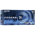 Federal Power-Shok Rifle Ammunition, blue ammunition box, front view