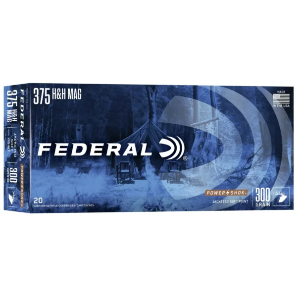 Federal Cartridge Co. Federal Power-Shok Rifle Ammunition .375 H&H 300 gr SP 2530 fps - 20/ct