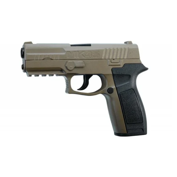 CROSMAN MK45, right-side view in flat dark earth and black with textured grip