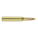 Nosler Ballistic Tip Hunting Rifle Ammunition, brass cartridge with copper bullet and green tip