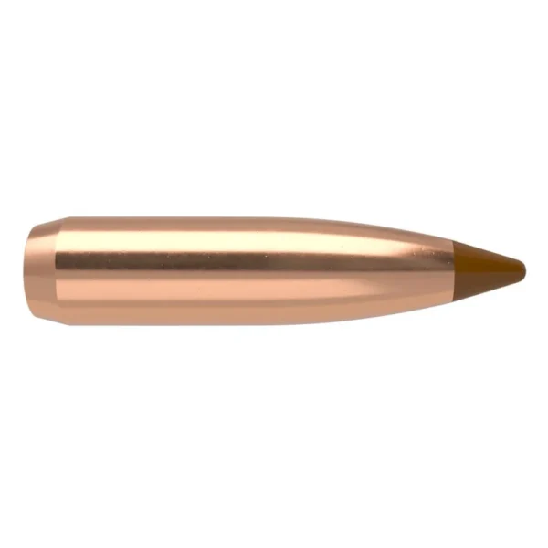 NOSLER 6.5MM 120GR 50CT, copper-colored pointed bullet in side view