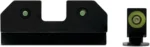XS Sights XS R3D black front and rear sights with green circular inserts