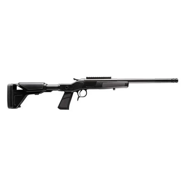 CVA Scout XP-SB Rifle, black right-side view with synthetic stock and fluted barrel