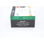 FK BRNO IFG F9 AMMO, white and green ammunition box in front three-quarter view