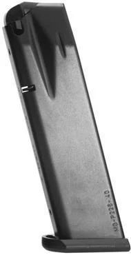 Mec-Gar SIG P226 Magazine, black angled side view with extended base plate