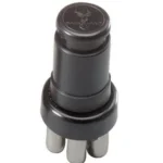 Safariland SL J-GL8S COMP III Speedloader, black, upright view with six silver chambers