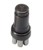 Safariland SL J-GL8S COMP III Speedloader, black, upright view with six silver chambers