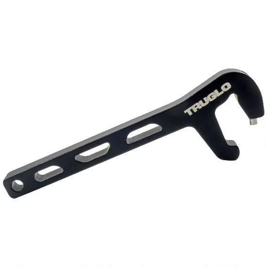 Truglo Mag-Wrench Magazine Disassembly Tool for Glock, black, angled side view with hooked end
