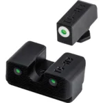 Truglo Tritium Pro Night Sights for Glock, black front and rear sights with green dots