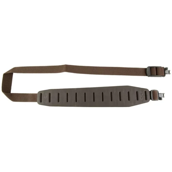 Blackpowder Products Inc-Quake Quake Claw 2.0 rifle sling, brown side view with padded section