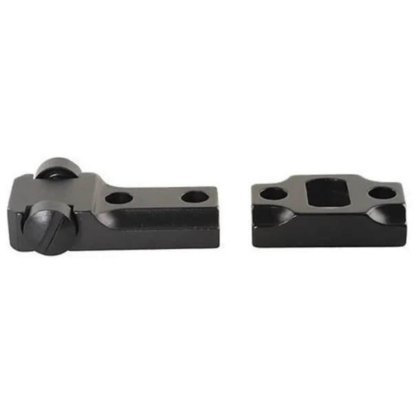 Leupold Standard Steel Base Remington 700 matte black two-piece base set, top angled view