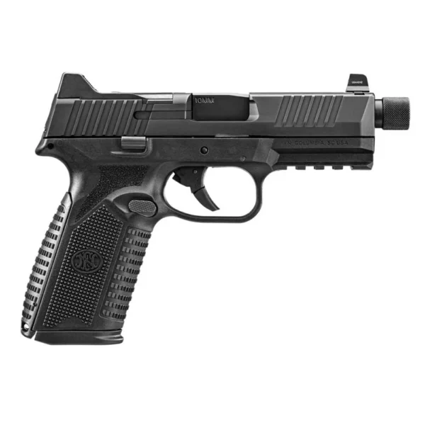 FN USA FN 510 Tactical Handgun 10mm 15rd & 22rd Magazines (2) 4.71" Threaded Barrel Black NMS Night Sights