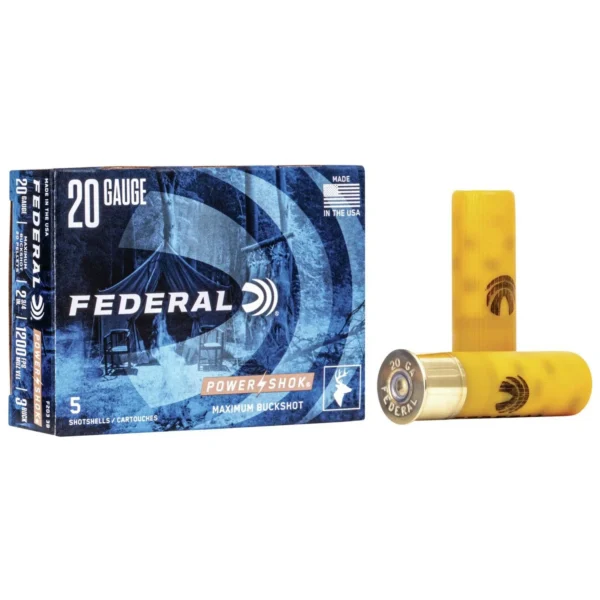 Federal FED PWRSHK 20GA 2.75 MX #3 BCK 5/250
