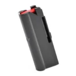 Savage Arms MAG SAV 64 SER, black magazine angled front view with red follower