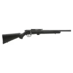 Savage Arms SAV MKII-FVSR, black right-side view with synthetic stock, top rail and threaded barrel