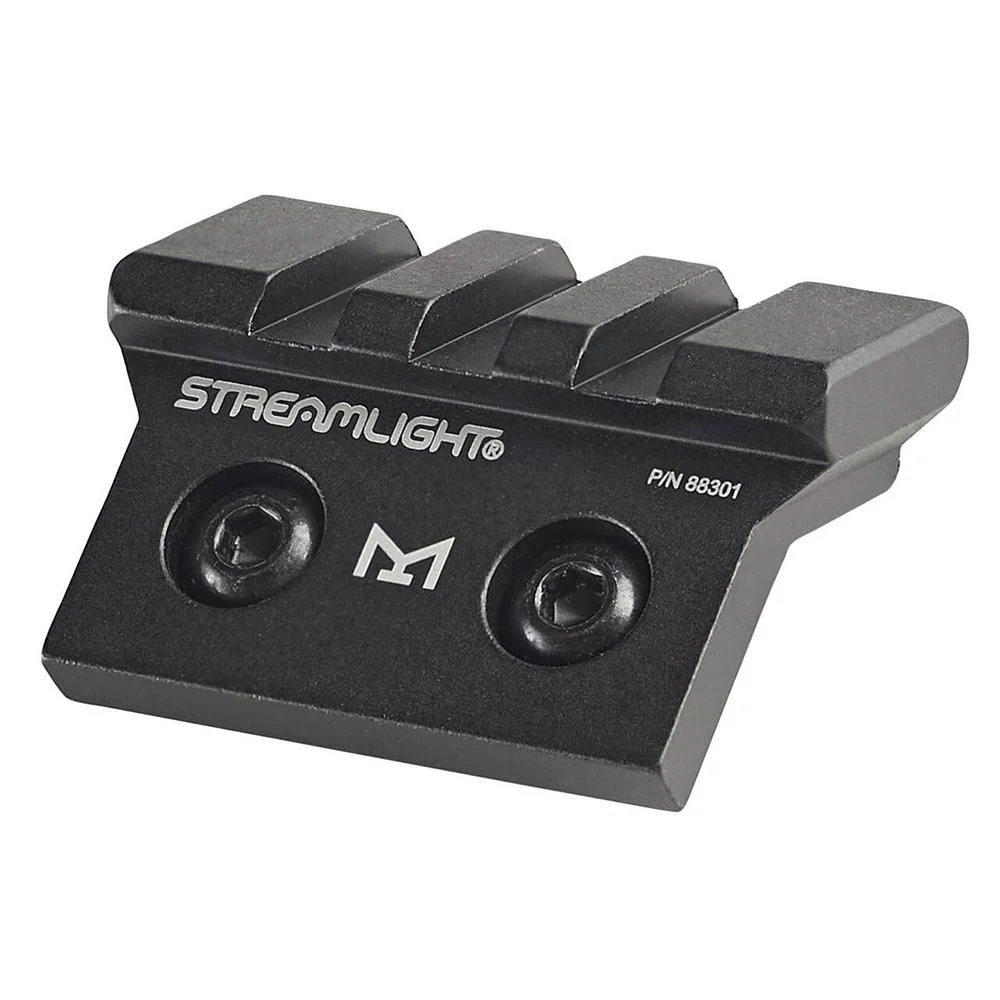 primary-49089 Streamlight TLR M-LOK Mount, black angled mount with rail slots and two screws