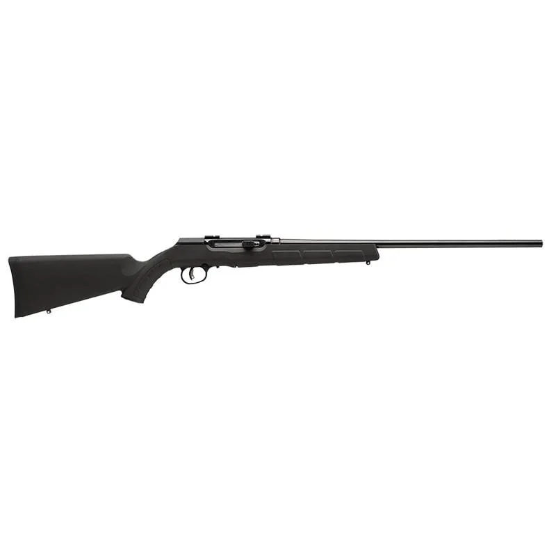 primary-49100 Savage Arms SAV A17 MACH 2, black rifle in right-side view with long barrel