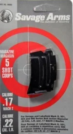 Savage Arms MAG SAV MKII/900 black 5-round magazine in red and gray retail packaging, front view