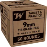 Winchester Ammunition WIN USA 9MM 115GR FMJ 50/1000