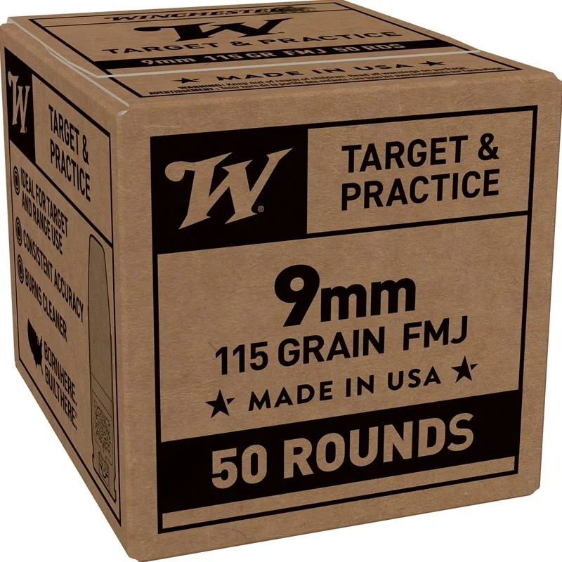 primary-49148 Winchester Ammunition WIN USA 9MM 115GR FMJ 50/1000