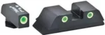 Ameriglo Green Tritium FRONT/REAR 3 dot sight set white outlines for Glock Gen 5
