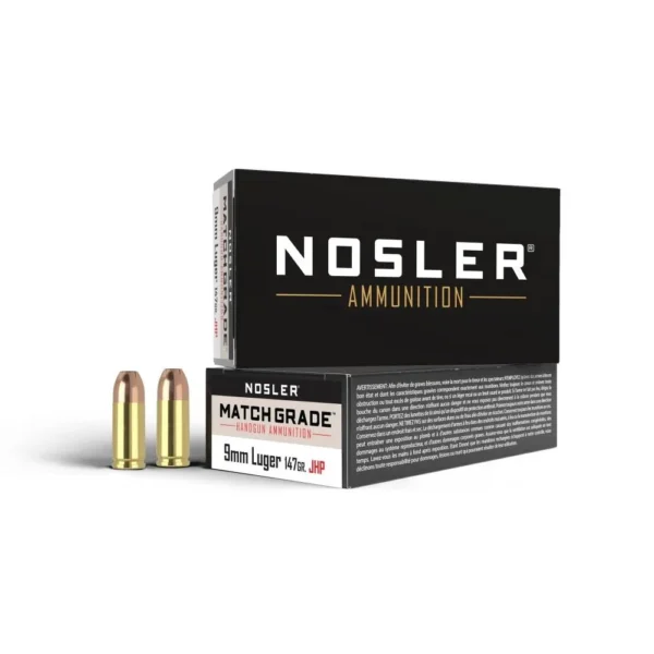 Nosler Bullets Inc. Nosler ASP Suppressor Ready Handgun Ammunition 9mm Luger 147gr JHP 950 fps 50/ct