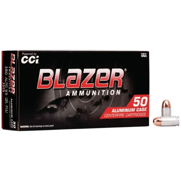 Blazer Ammunition BLAZER 380ACP 95GR FMJ 50/1000