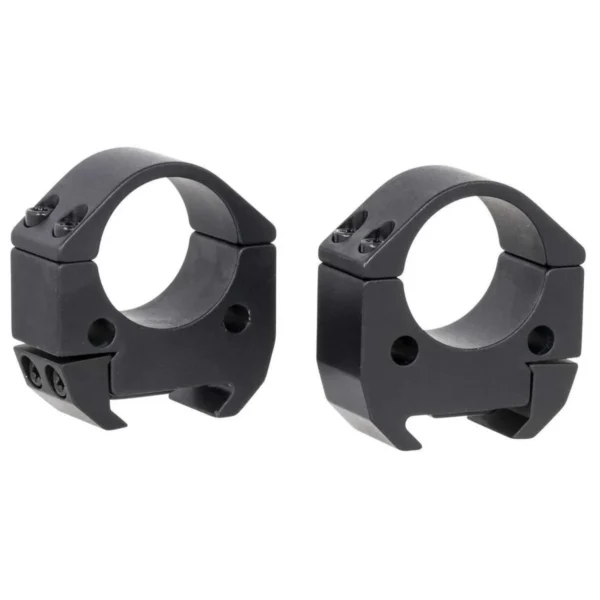 Talley 2-Piece Picatinny Modern Sporting Scope Rings, black, paired angled view