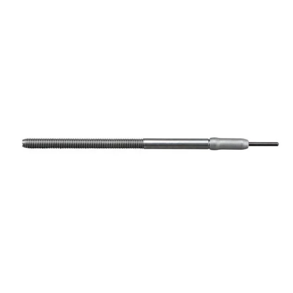 RCBS EXP-DECAPPING UNIT .223 silver threaded rod with narrow pin tip, side view