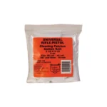 Southern Bloomer Rifle Patches, clear plastic packet with orange Universal Rifle-Pistol label