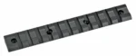Weaver 1-Piece Tactical Multi-Slot Scope Base, black, angled top view with mounting holes