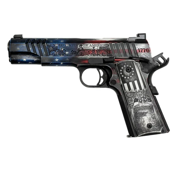 Kahr Arms Auto Ordnance USA 250th Anniversary Founding Fathers 1911 Handgun .45 Auto 7rd Capacity 5" Barrel Engraved Grips