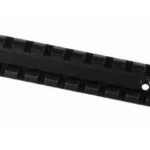 Weaver Base SYS REM 700LA ALUM black rail, angled top view with mounting holes