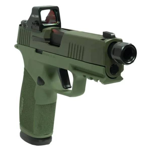 Sig Sauer P365 XMacro Handgun 9mm Luger 17rd Magazines (2) 3.7" Threaded Barrel Two Tone Green TB with Optic