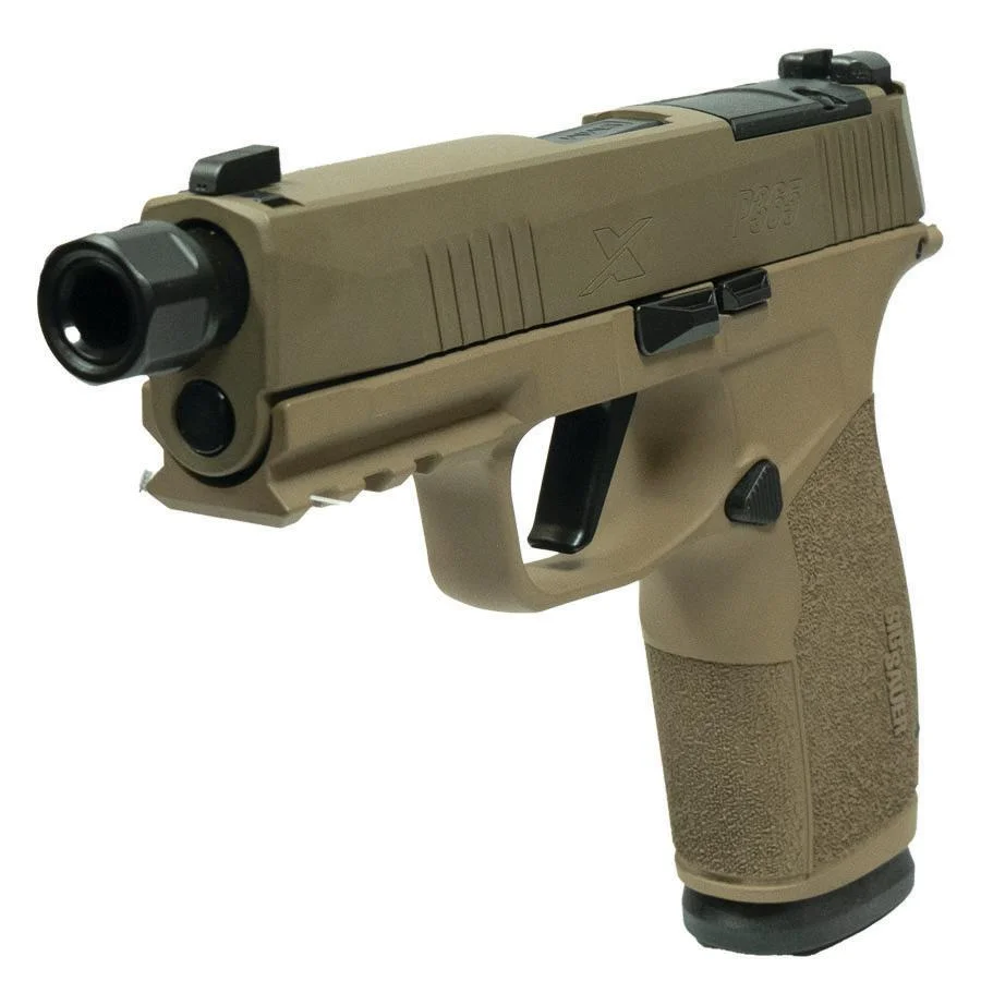 primary-4936 Sig Sauer P365 XMacro Handgun 9mm Luger 17rd Magazines (2) 3.7" Threaded Barrel Two Tone Tan TB