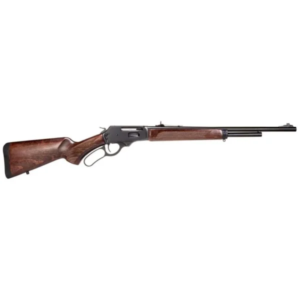 Rossi R95 lever action rifle, right-side view with walnut stock, black receiver and barrel