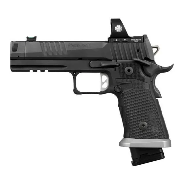 Sig Sauer P211-GTO Handgun 9mm Luger 21(2)&23(1)rd Magazines 4.4" Compensated Barrel with Romeo3 Pro SAO
