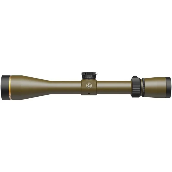 Leupold VX-3HD Rifle Scope in burnt bronze, side view with black lens rings and adjustment turret