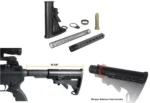 Leapers UTG PRO 6-Position Stock Assembly with black stock, tube, spring and small parts