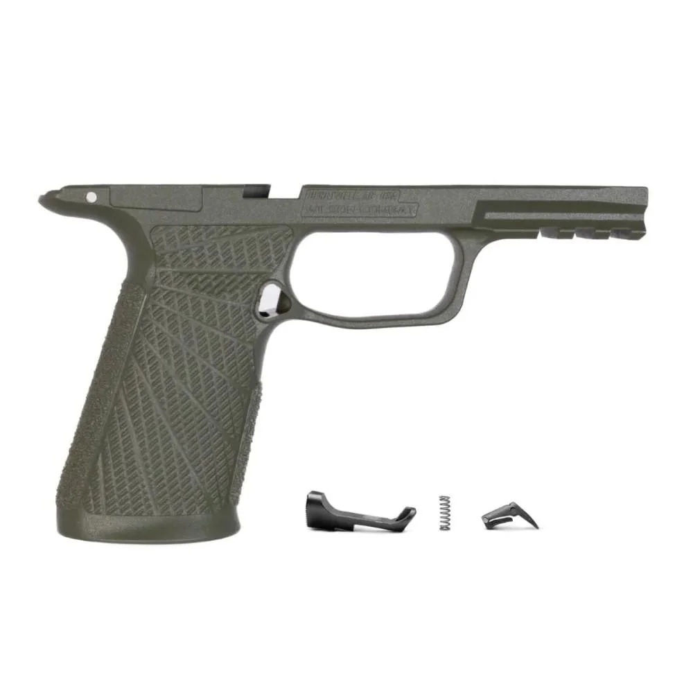 primary-49509 Wilson Combat WCP365 XMacro green grip module, left-side view with small hardware