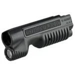 Streamlight STRMLGHT TL RACKER MSBRG 500/590, black angled view with ribbed grip and round light