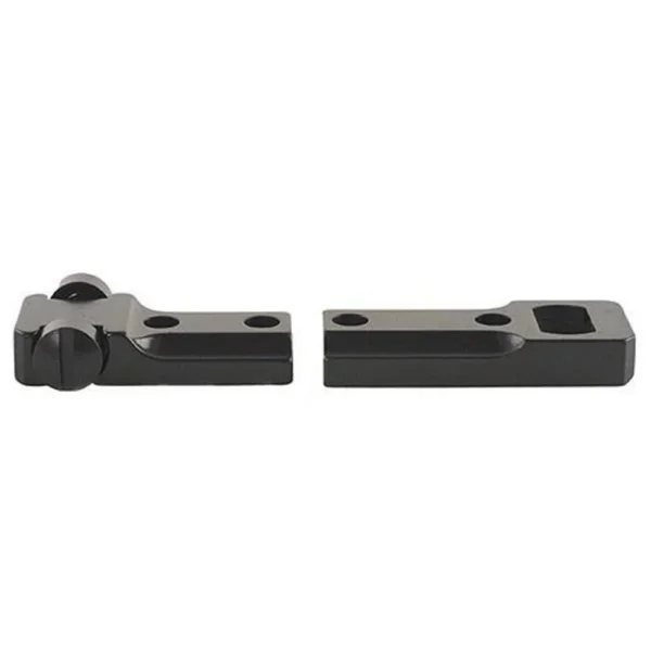 Leupold Standard Steel Base Remington 700 RVF, two matte black mounting pieces viewed from above